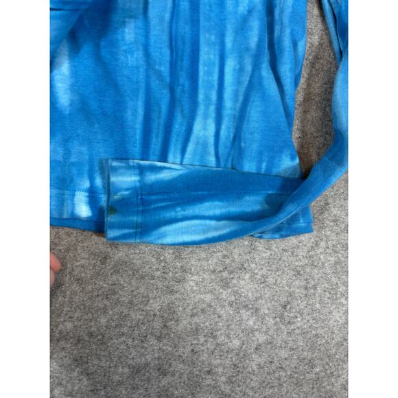 Yogi Shirt Womens Top Medium Blue Tie Dye OM Symbol Boho Hippie Festival Y2K - Picture 8 of 9